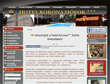 Tablet Screenshot of hotelkorona.hu