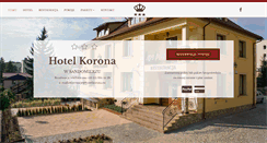 Desktop Screenshot of hotelkorona.eu